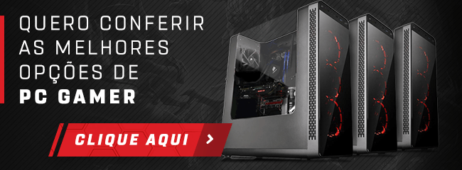 Banner para a seção de PCs gamer no site da Shopinfo