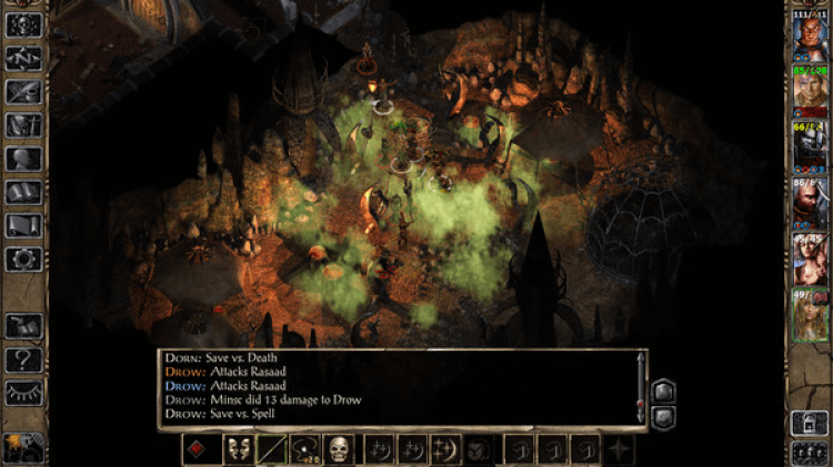 Screenshot do jogo Baldur's Gate II.