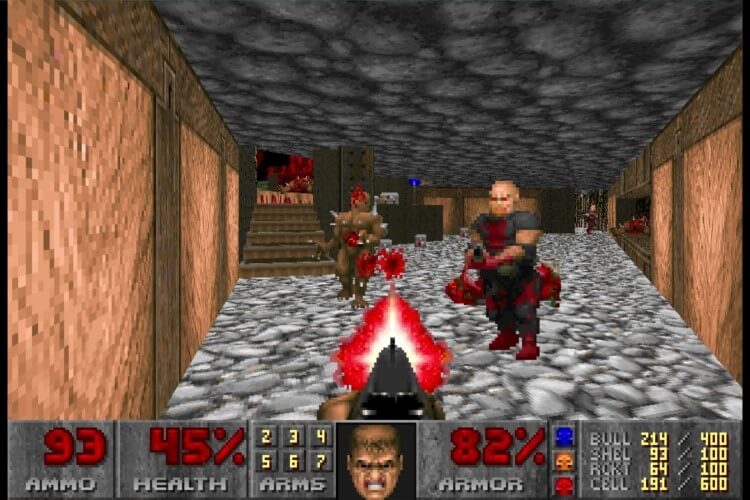 Screenshot do jogo Doom.