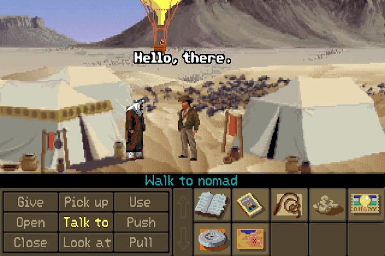 Screenshot do jogo: Indiana Jones and the Fate of Atlantis.