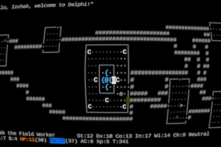 Screenshot do jogo NetHack: Legacy.