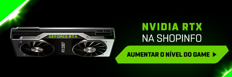 Banner para a página da Shopinfo com placas Nvidia RTX.