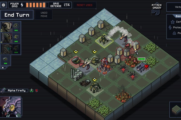 Screenshot do jogo Into the Breach.