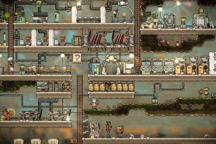 Screenshot do jogo Oxygen Not Included.