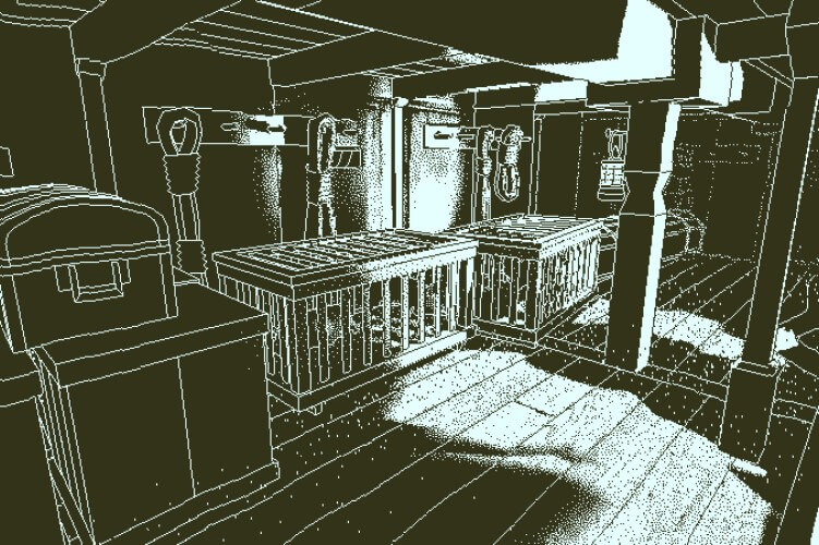 Screenshot do jogo Return of the Obra Dinn.