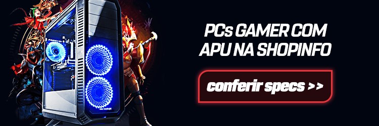 Banner para página de computadores gamer com APU na Shopinfo.