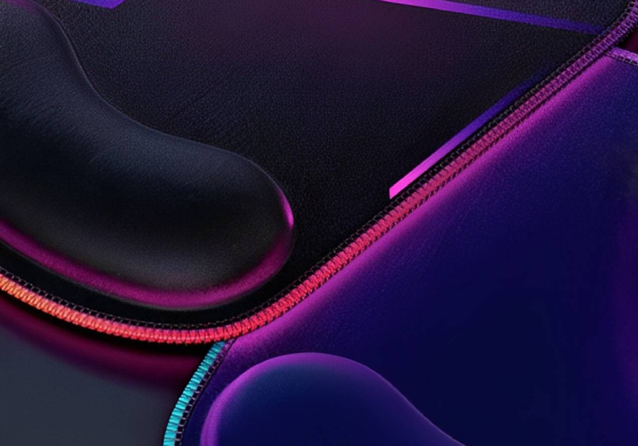 close-up de Mousepad com apoio para pulso
