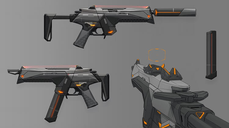 Concept art de arma em Valorant