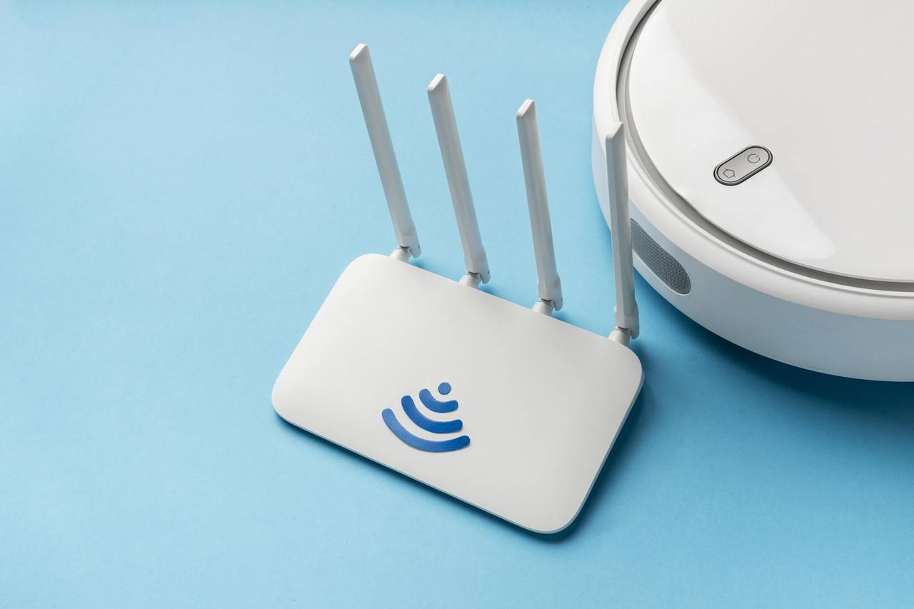 roteador wi fi de angulo alto com aspirador de po