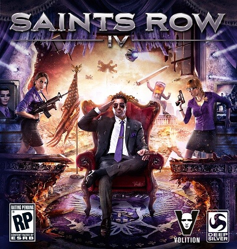 Capa do jogo Saints Row IV com personagem principal