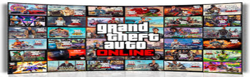 Imagens do jogo Grand Theft Auto Online em um display