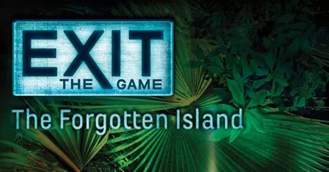 Jogo EXIT: A Ilha Esquecida com vegetação ao fundo