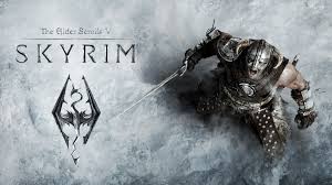 Imagem do jogo Skyrim com personagem em ação congelante