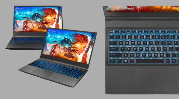 Notebook gamer com teclado iluminado e design moderno