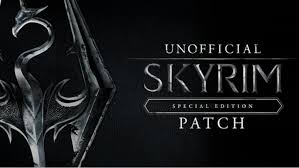 Logotipo do patch não oficial de Skyrim