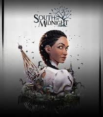 Personagem de South of Midnight com fundo misterioso