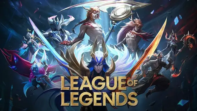 Personagens de League of Legends em ação