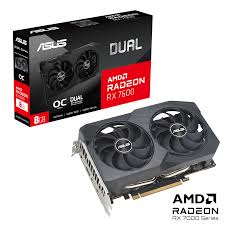 Asus Radeon RX 7600 Dual OC 8GB GDDR6 Placa de vídeo AMD Radeon RX 7600 da ASUS