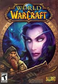 Capa do jogo World of Warcraft com personagens icônicos.
