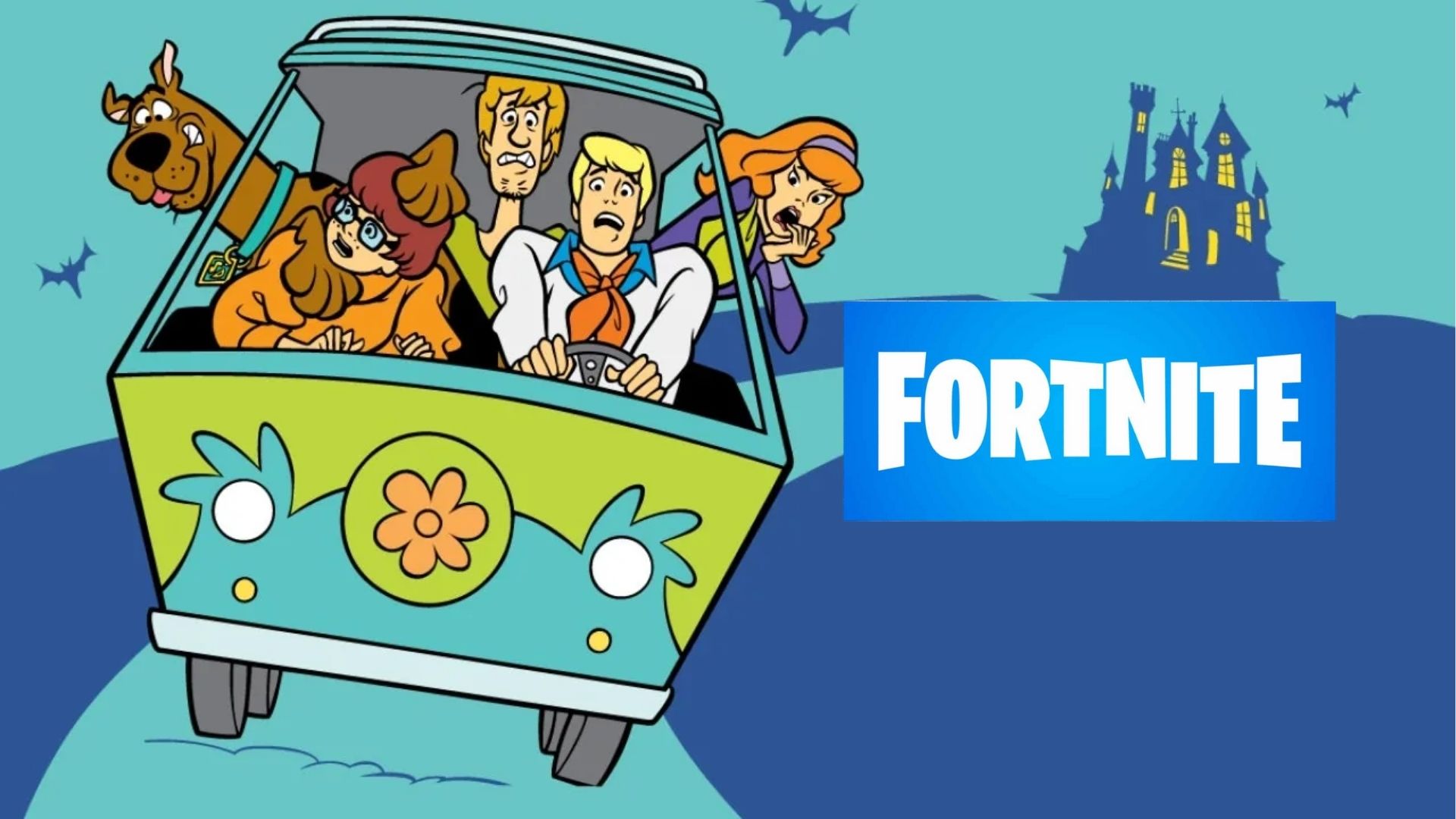 Scooby-Doo e Shaggy no Fortnite durante evento Fortnitemares 2025