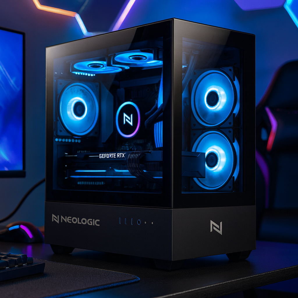 PC Gamer Neologic Ryzen 5 5500 com RTX 5060, 16GB RAM e SSD 480GB — computador gamer completo para jogos em 2025